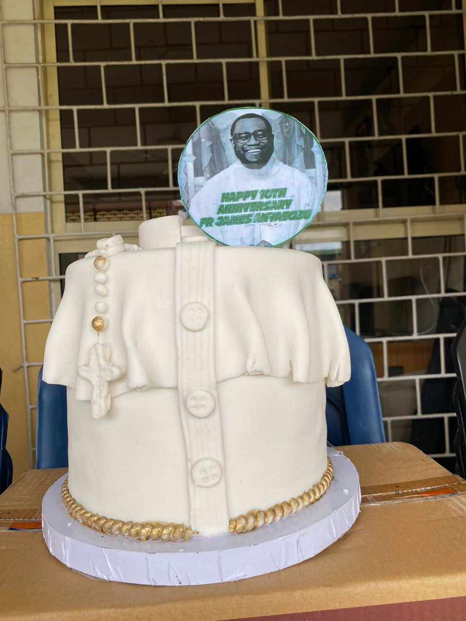 Anniversary cake for Fr. James Anyaegbu