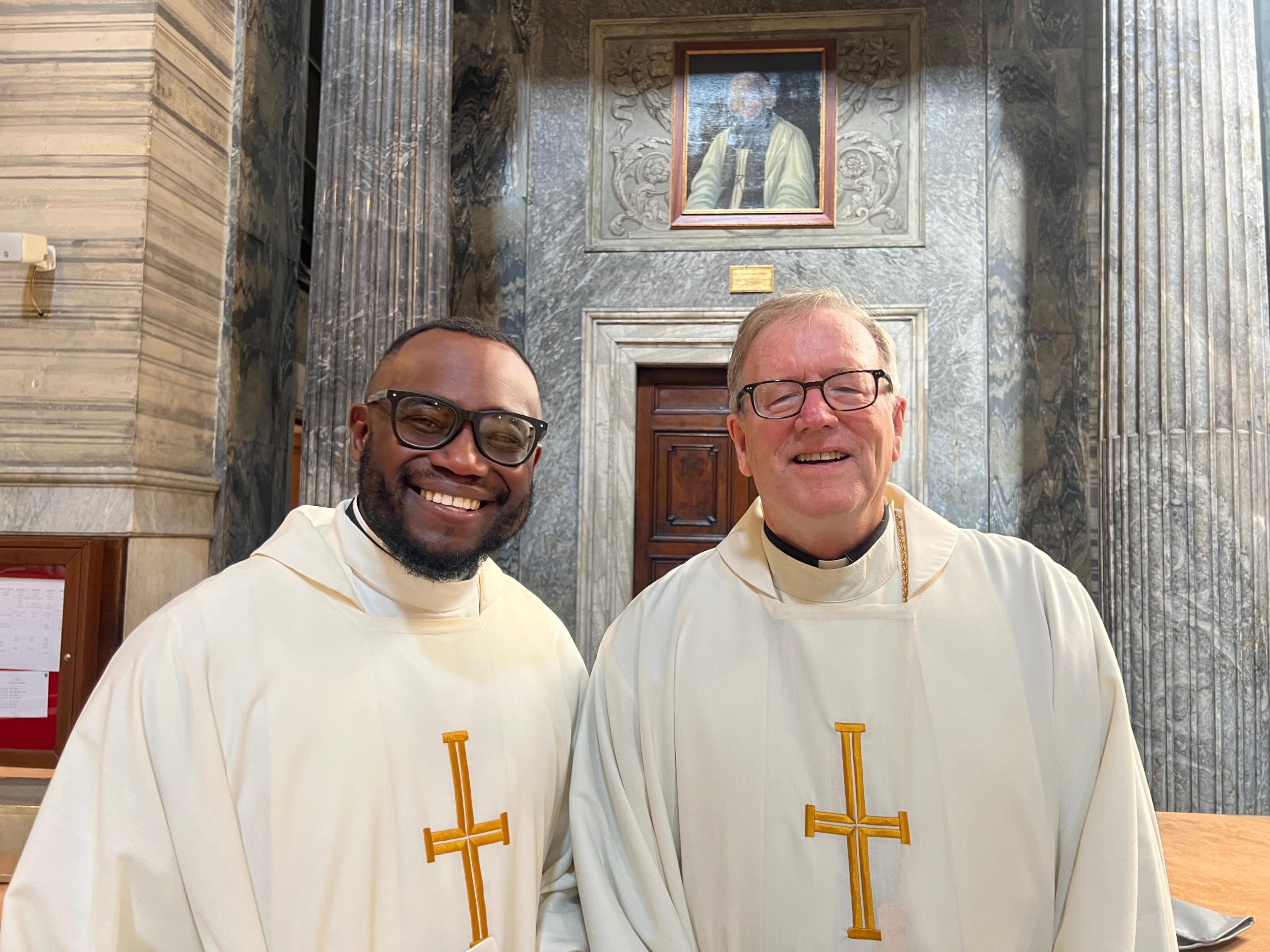Bishop Barron with Fr James